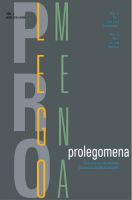 New Issue of Prolegomena - Journal of...